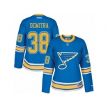 Women's Reebok St. Louis Blues #38 Pavol Demitra Authentic Blue 2017 Winter Classic NHL Jersey