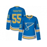 Women's Reebok St. Louis Blues #55 Colton Parayko Authentic Blue 2017 Winter Classic NHL Jersey