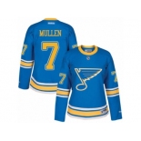 Women's Reebok St. Louis Blues #7 Joe Mullen Authentic Blue 2017 Winter Classic NHL Jersey