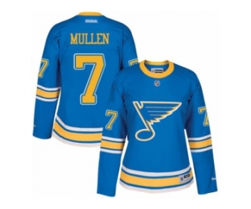 Women's Reebok St. Louis Blues #7 Joe Mullen Authentic Blue 2017 Winter Classic NHL Jersey