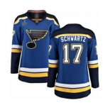 Women's St. Louis Blues #17 Jaden Schwartz Fanatics Branded Royal Blue Home Breakaway 2019 Stanley Cup Champions Hockey Jersey