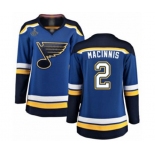 Women's St. Louis Blues #2 Al Macinnis Fanatics Branded Royal Blue Home Breakaway 2019 Stanley Cup Champions Hockey Jersey