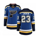 Women's St. Louis Blues #23 Dmitrij Jaskin Fanatics Branded Royal Blue Home Breakaway 2019 Stanley Cup Champions Hockey Jersey