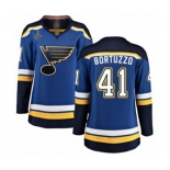 Women's St. Louis Blues #41 Robert Bortuzzo Fanatics Branded Royal Blue Home Breakaway 2019 Stanley Cup Champions Hockey Jersey