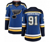 Women's St. Louis Blues #91 Vladimir Tarasenko Fanatics Branded Royal Blue Home Breakaway 2019 Stanley Cup Champions Hockey Jersey