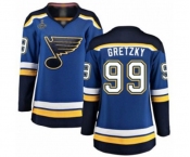 Women's St. Louis Blues #99 Wayne Gretzky Fanatics Branded Royal Blue Home Breakaway 2019 Stanley Cup Champions Hockey Jersey