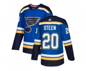 Youth Adidas St. Louis Blues #20 Alexander Steen Blue Home Authentic Stitched NHL Jersey