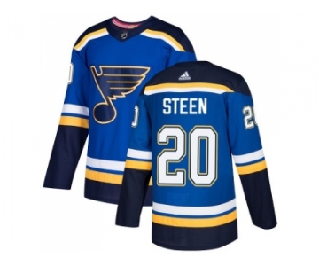 Youth Adidas St. Louis Blues #20 Alexander Steen Blue Home Authentic Stitched NHL Jersey