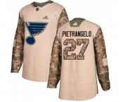 Youth Adidas St. Louis Blues #27 Alex Pietrangelo Authentic Camo Veterans Day Practice NHL Jersey