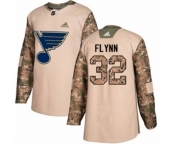 Youth Adidas St. Louis Blues #32 Brian Flynn Authentic Camo Veterans Day Practice NHL Jersey