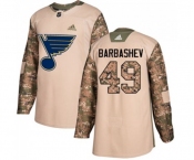 Youth Adidas St. Louis Blues #49 Ivan Barbashev Authentic Camo Veterans Day Practice NHL Jersey