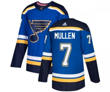 Youth Adidas St. Louis Blues #7 Joe Mullen Authentic Royal Blue Home NHL Jersey