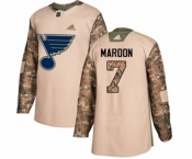 Youth Adidas St. Louis Blues #7 Patrick Maroon Authentic Camo Veterans Day Practice NHL Jersey