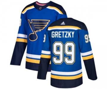 Youth Adidas St. Louis Blues #99 Wayne Gretzky Premier Royal Blue Home NHL Jersey