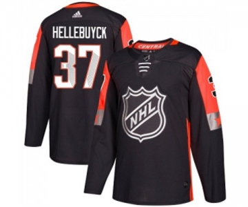 Youth Adidas Winnipeg Jets #37 Connor Hellebuyck Authentic Black 2018 All-Star Central Division NHL Jersey