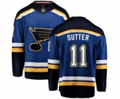 Youth St. Louis Blues #11 Brian Sutter Fanatics Branded Royal Blue Home Breakaway NHL Jersey