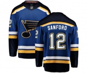 Youth St. Louis Blues #12 Zach Sanford Fanatics Branded Royal Blue Home Breakaway NHL Jersey