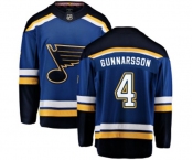 Youth St. Louis Blues #4 Carl Gunnarsson Fanatics Branded Royal Blue Home Breakaway NHL Jersey