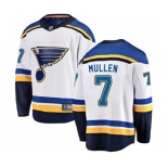 Youth St. Louis Blues #7 Joe Mullen Fanatics Branded White Away Breakaway NHL Jersey