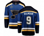 Youth St. Louis Blues #9 Doug Gilmour Fanatics Branded Royal Blue Home Breakaway 2019 Stanley Cup Champions Hockey Jersey