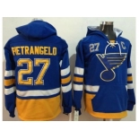 St. Louis Blues #27 Alex Pietrangelo Light Blue Name & Number Pullover NHL Hoodie