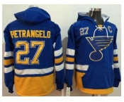 St. Louis Blues #27 Alex Pietrangelo Light Blue Name & Number Pullover NHL Hoodie