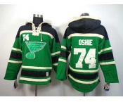 nhl jerseys st. louis blues #74 oshie green[pullover hooded sweatshirt]