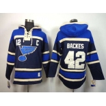 nhl jerseys st.louis blues #42 backes blue[pullover hooded sweatshirt patch C]