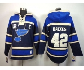 nhl jerseys st.louis blues #42 backes blue[pullover hooded sweatshirt patch C]