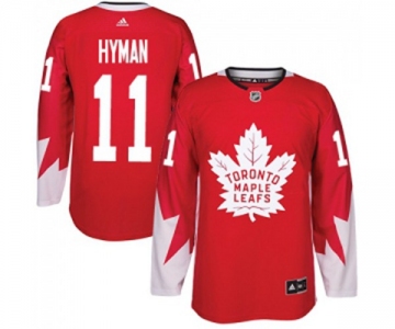 Adidas Toronto Maple Leafs #11 Zach Hyman Authentic Red Alternate NHL Jersey