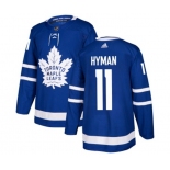 Adidas Toronto Maple Leafs #11 Zach Hyman Authentic Royal Blue Home NHL Jersey