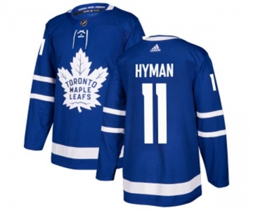 Adidas Toronto Maple Leafs #11 Zach Hyman Premier Royal Blue Home NHL Jersey