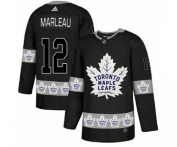 Adidas Toronto Maple Leafs #12 Patrick Marleau Authentic Black Team Logo Fashion NHL Jersey