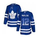 Adidas Toronto Maple Leafs #12 Patrick Marleau Authentic Blue Drift Fashion NHL Jersey