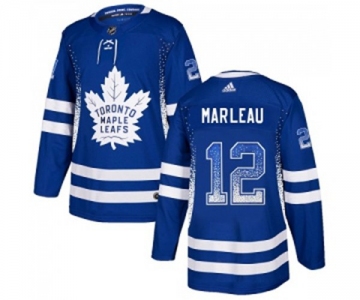 Adidas Toronto Maple Leafs #12 Patrick Marleau Authentic Blue Drift Fashion NHL Jersey