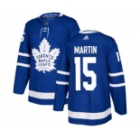 Adidas Toronto Maple Leafs #15 Matt Martin Authentic Royal Blue Home NHL Jersey