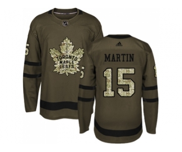 Adidas Toronto Maple Leafs #15 Matt Martin Green Salute to Service Stitched NHL Jersey