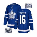 Adidas Toronto Maple Leafs #16 Darcy Tucker Authentic Royal Blue Fashion Gold NHL Jersey