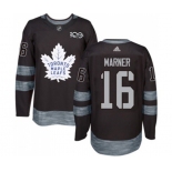 Adidas Toronto Maple Leafs #16 Mitchell Marner Authentic Black 1917-2017 100th Anniversary NHL Jersey