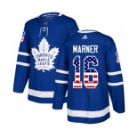 Adidas Toronto Maple Leafs #16 Mitchell Marner Authentic Royal Blue USA Flag Fashion NHL Jersey