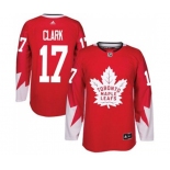 Adidas Toronto Maple Leafs #17 Wendel Clark Authentic Red Alternate NHL Jersey