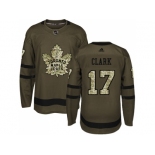 Adidas Toronto Maple Leafs #17 Wendel Clark Green Salute to Service Stitched NHL Jersey