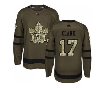 Adidas Toronto Maple Leafs #17 Wendel Clark Green Salute to Service Stitched NHL Jersey