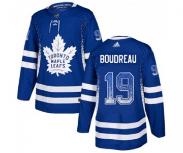 Adidas Toronto Maple Leafs #19 Bruce Boudreau Authentic Blue Drift Fashion NHL Jersey