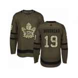 Adidas Toronto Maple Leafs #19 Bruce Boudreau Green Salute to Service Stitched NHL Jersey