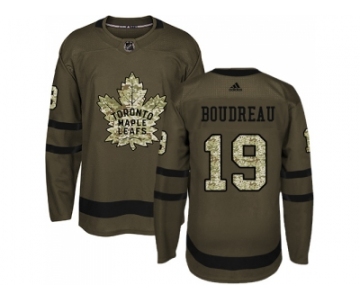 Adidas Toronto Maple Leafs #19 Bruce Boudreau Green Salute to Service Stitched NHL Jersey