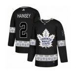 Adidas Toronto Maple Leafs #2 Ron Hainsey Authentic Black Team Logo Fashion NHL Jersey