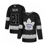 Adidas Toronto Maple Leafs #21 Bobby Baun Authentic Black Team Logo Fashion NHL Jersey