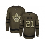 Adidas Toronto Maple Leafs #21 Bobby Baun Green Salute to Service Stitched NHL Jersey