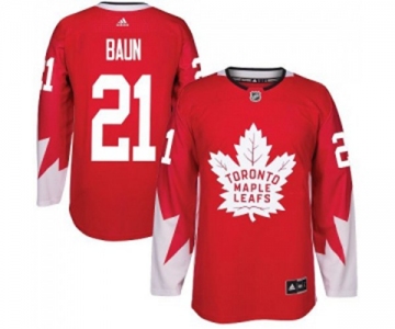 Adidas Toronto Maple Leafs #21 Bobby Baun Premier Red Alternate NHL Jersey